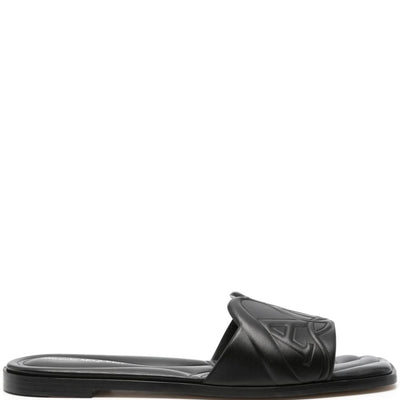 Alexander McQueen logo-embossed leather sandals