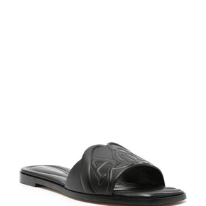 Alexander McQueen logo-embossed leather sandals