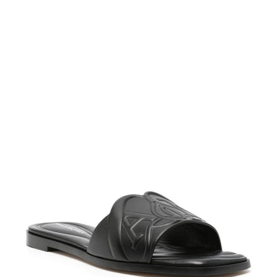 Alexander McQueen logo-embossed leather sandals