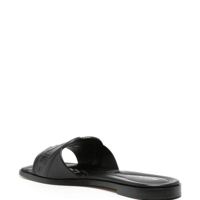 Alexander McQueen logo-embossed leather sandals