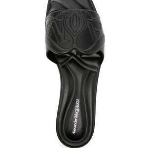 Alexander McQueen logo-embossed leather sandals