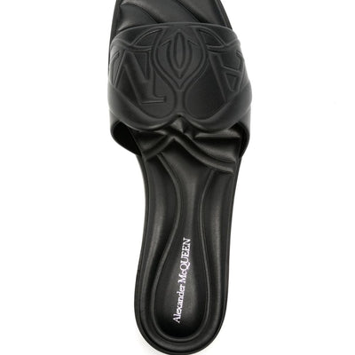 Alexander McQueen logo-embossed leather sandals