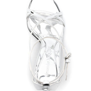 Alexander McQueen Twisted Armadillo 95mm patent sandals