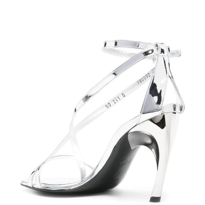 Alexander McQueen Twisted Armadillo 95mm patent sandals