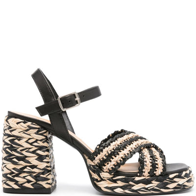 Castañer Vicen Raffia Heel Sandals