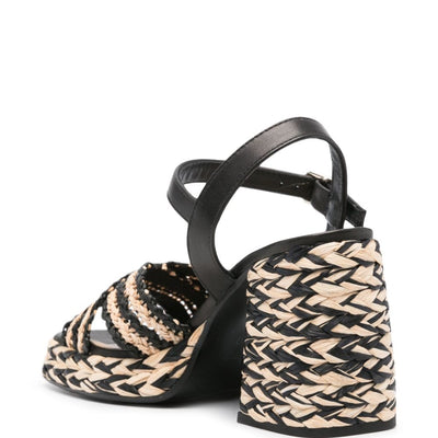 Castañer Vicen Raffia Heel Sandals