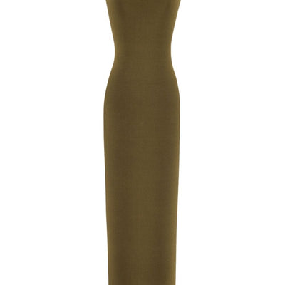 Saint Laurent One shoulder silk dress