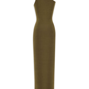 Saint Laurent One shoulder silk dress
