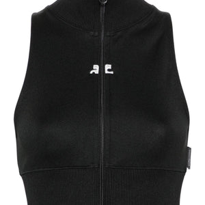 Courreges Pre Cropped track vest