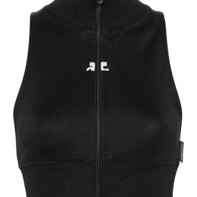 Courreges Pre Cropped track vest