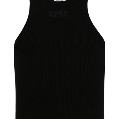Vetements Logo cotton tank top