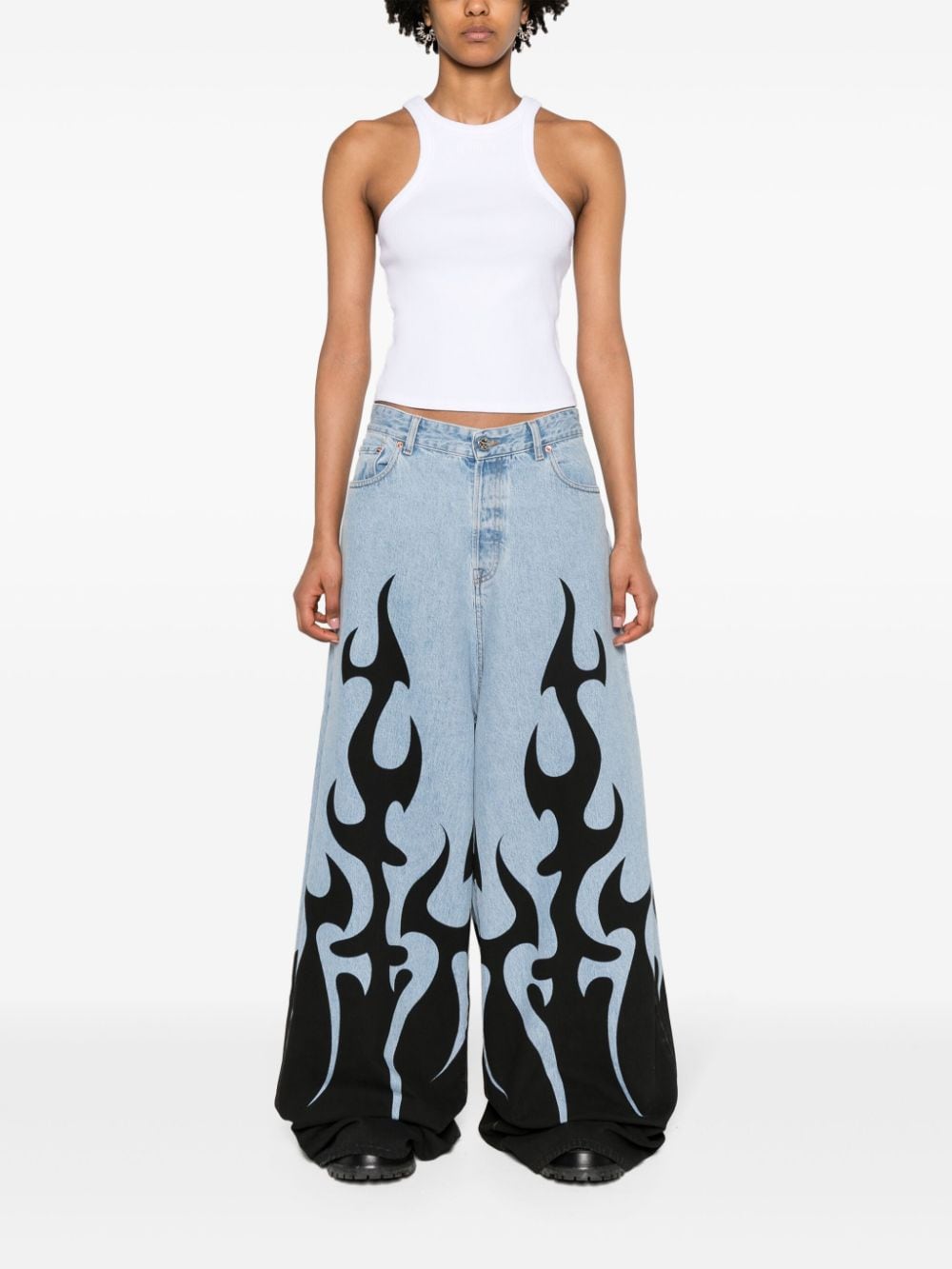 Vetements Logo cotton tank top