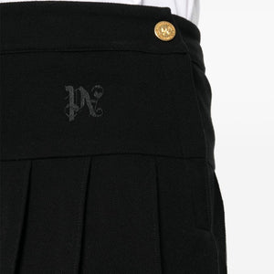 Palm Angels Monogram pleated skirt
