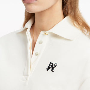 Palm Angels Monogram cropped polo shirt
