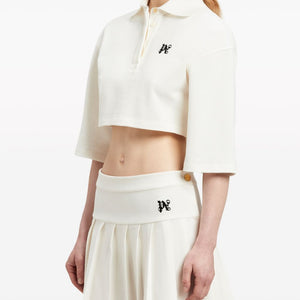 Palm Angels Monogram cropped polo shirt