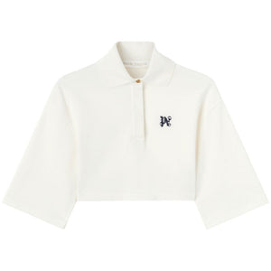 Palm Angels Monogram cropped polo shirt