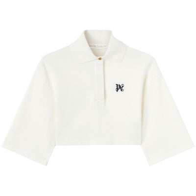 Palm Angels Monogram cropped polo shirt