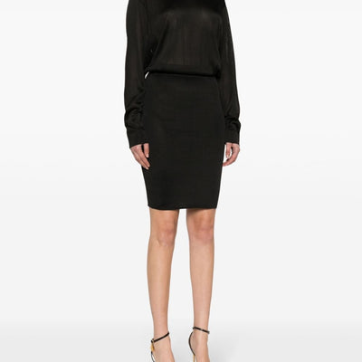 Saint Laurent open-back knitted dress