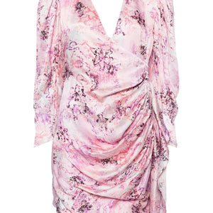 Iro Floral print silk short dress