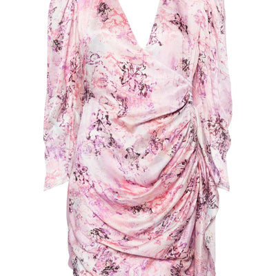 Iro Floral print silk short dress