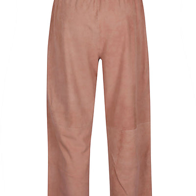 Via Masini 80 Suede leather trousers