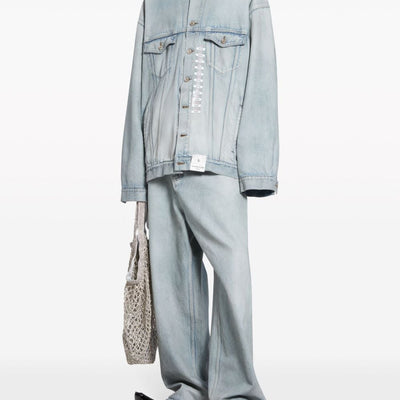 Balenciaga Denim jacket with flap pockets and drop shoulder