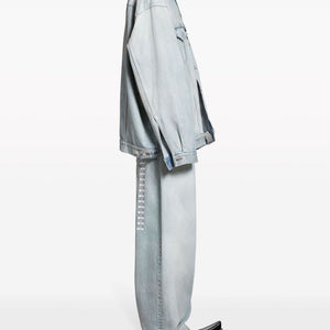 Balenciaga Denim jacket with flap pockets and drop shoulder