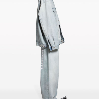 Balenciaga Denim jacket with flap pockets and drop shoulder