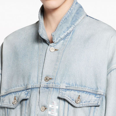 Balenciaga Denim jacket with flap pockets and drop shoulder