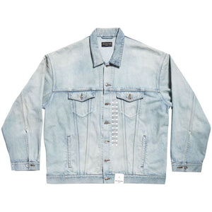 Balenciaga Denim jacket with flap pockets and drop shoulder