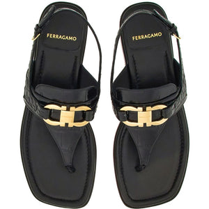 Ferragamo Gancini-buckle Leather Sandals