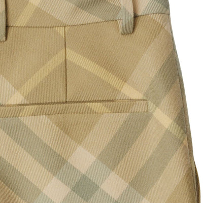 Burberry check-print tailored wool trousers
