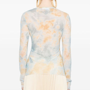 Erika Cavallini Semi-Couture Long sleeve printed t-shirt