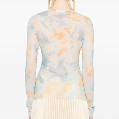 Erika Cavallini Semi-Couture Long sleeve printed t-shirt