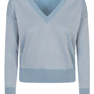 Base Cotton blend v-neck sweater