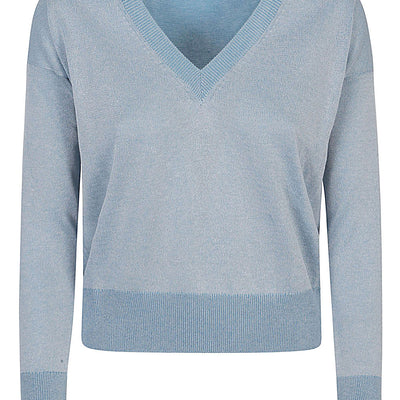 Base Cotton blend v-neck sweater