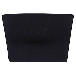 Liviana Conti Blue bandeau top with tone-on-tone logo Bandeau top