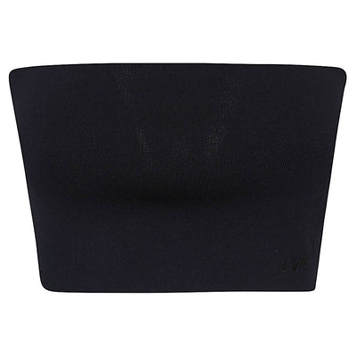 Liviana Conti Blue bandeau top with tone-on-tone logo Bandeau top
