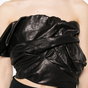 Rick Owens Draped leather bustier