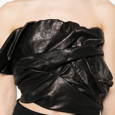 Rick Owens Draped leather bustier