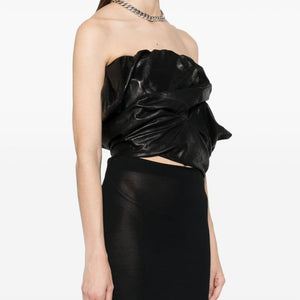 Rick Owens Draped leather bustier