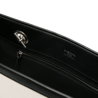 Balenciaga Logo Print Canvas Tote Bag