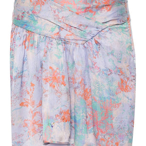 Iro Floral print silk mini skirt