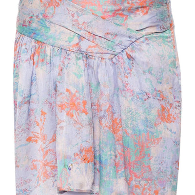 Iro Floral print silk mini skirt