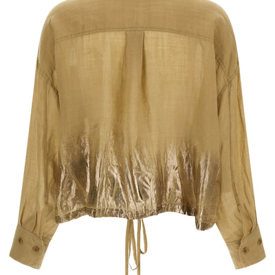 Nude Linen Blend Shirt