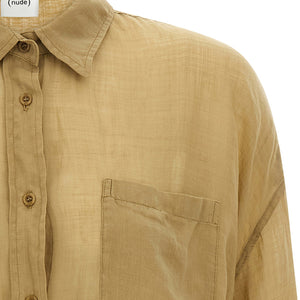 Nude Linen Blend Shirt