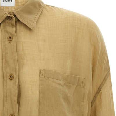 Nude Linen Blend Shirt
