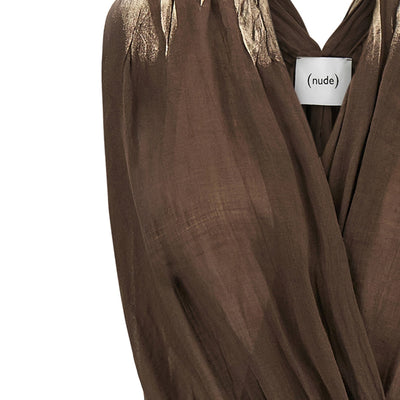 Nude Linen Blend Dress