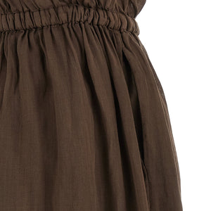 Nude Linen Blend Dress