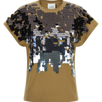 Nude Sequin T-shirt